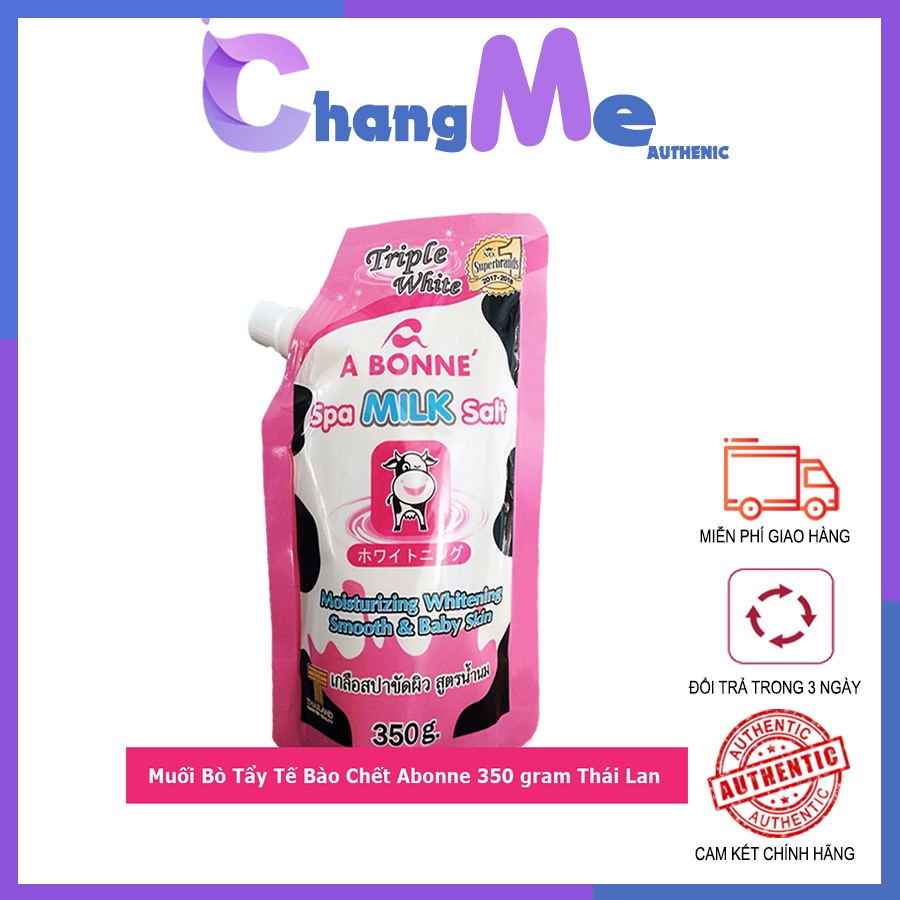 Muối tắm sữa bò tẩy tế bào chết A Bonne Spa Milk Salt Thái Lan 350gr Có