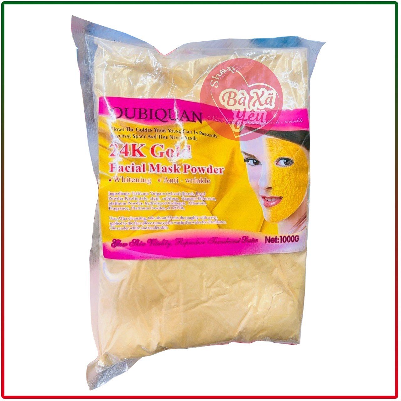 Bột mặt nạ vàng 24k Collagen 1Kg