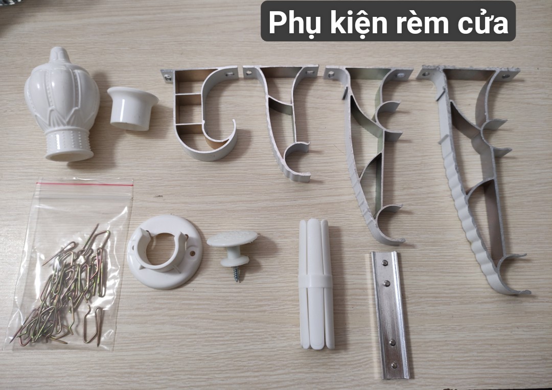 BÁT ĐÔI (GIÁ ĐỠ ĐÔI) THANH TREO RÈM 2 LỚP (chiều dài 16cm) - Phụ kiện rèm cửa