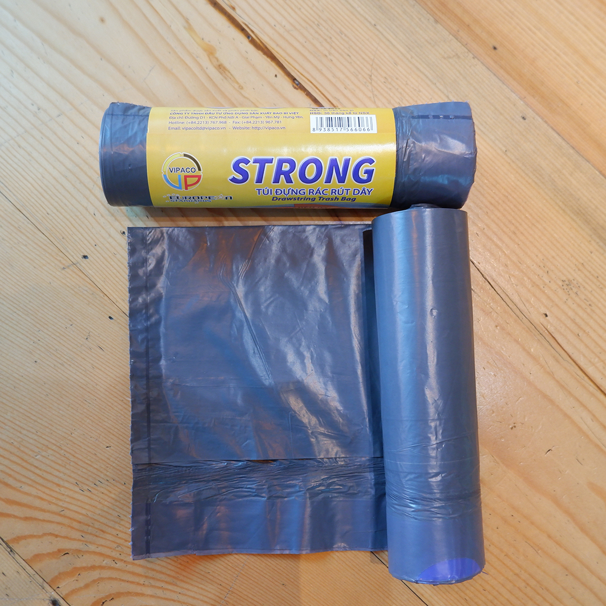 túi đựng rác rút dây siêu chắc Strong Vipaco