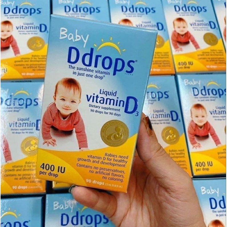 [HCM] Baby Ddrops Vitamin D ddrop cho bé 90 giọt Mỹ