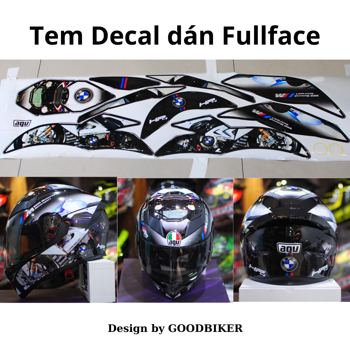 BMW full face decal sticker
