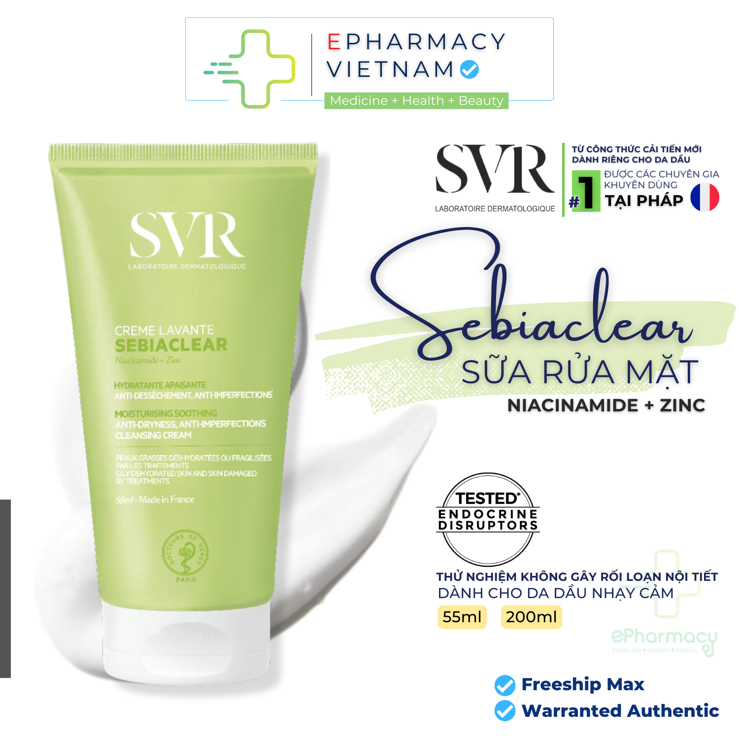 Svr sebiaclear gel moussant 55ml