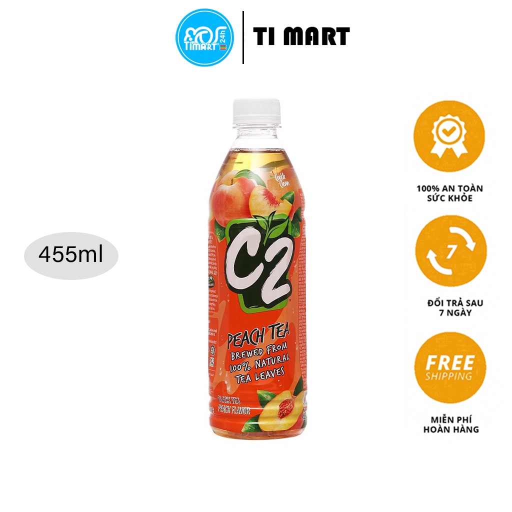[TI MART] Thùng 24 chai hồng trà đào C2 455ml