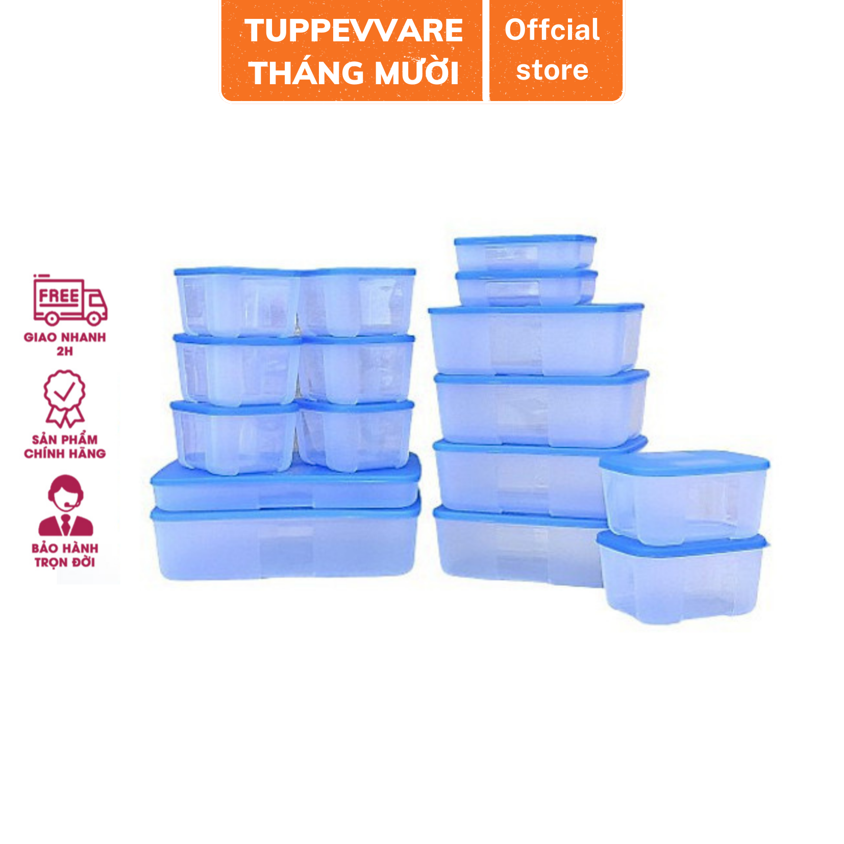 Hộp trữ đông Tupperware nhiều size
