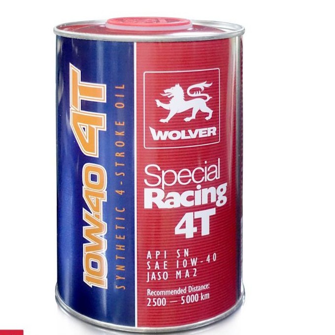 [Có sẵn] Nhớt Wolver Racing 4T tổng hợp 10W40 lon 1L/800ml, nhớt xe máy/xe côn tay Wolver racing 10W40 giá rẻ khách tùy chọn lon 800ml hoặc 1L