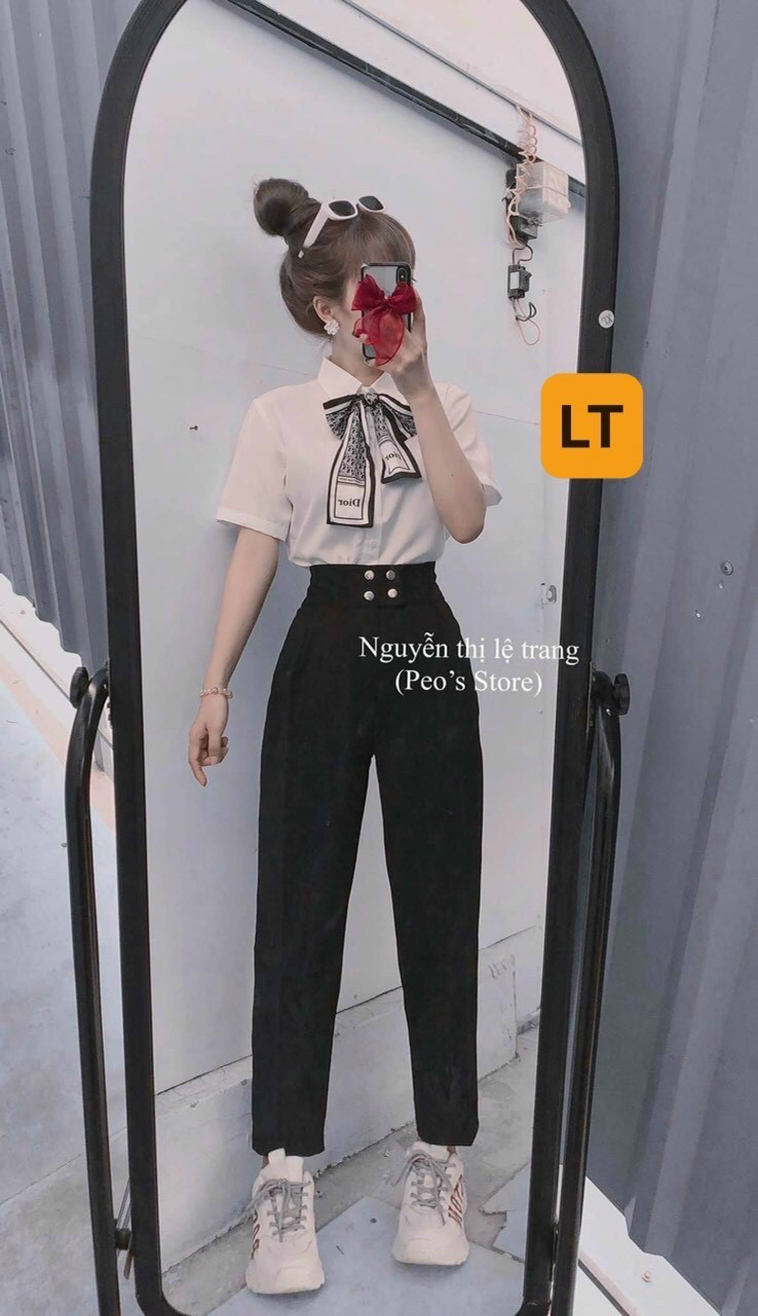 Quần tây nữ 4 nút # Quần tây nữ lưng cao (Size S M L)