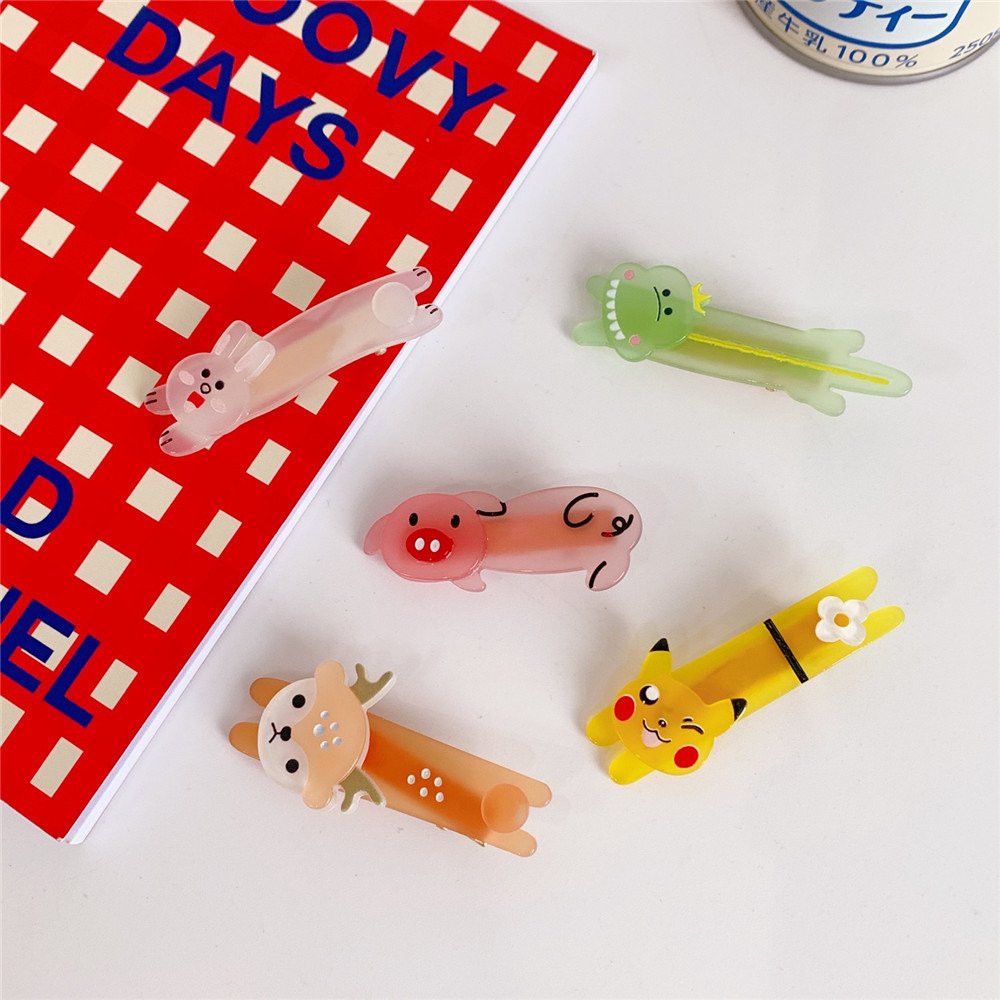 KẸP  TÓC HỌA TIẾT THÚ RESIN CARTOON