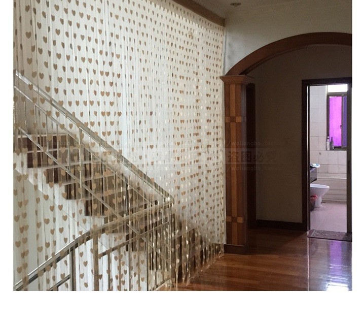 Rèm cửa dệt chỉ hình trái tim 3m x 3m