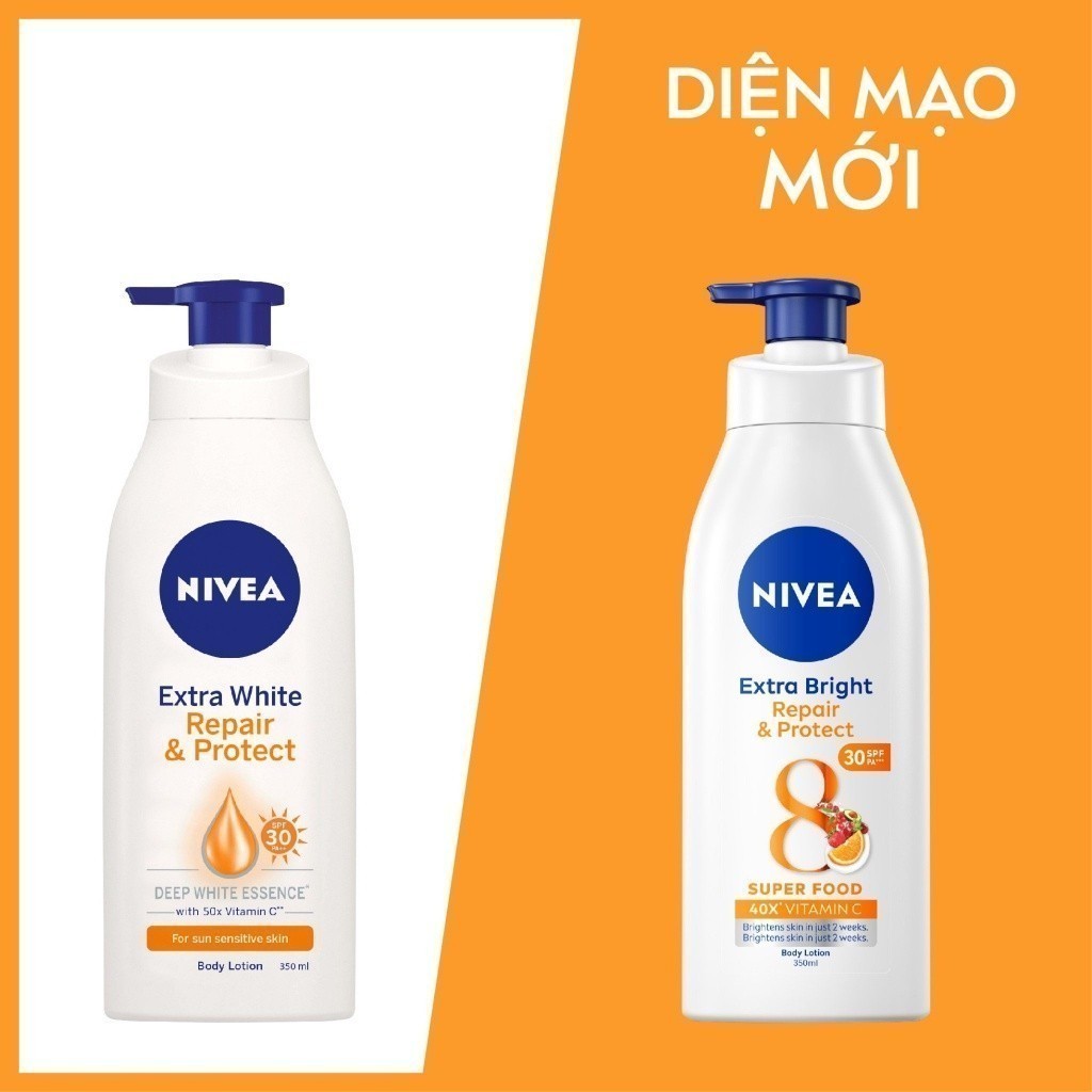 [HCM]Sữa dưỡng thể Nivea Extra White Spf 30 350ml (chống nắng)