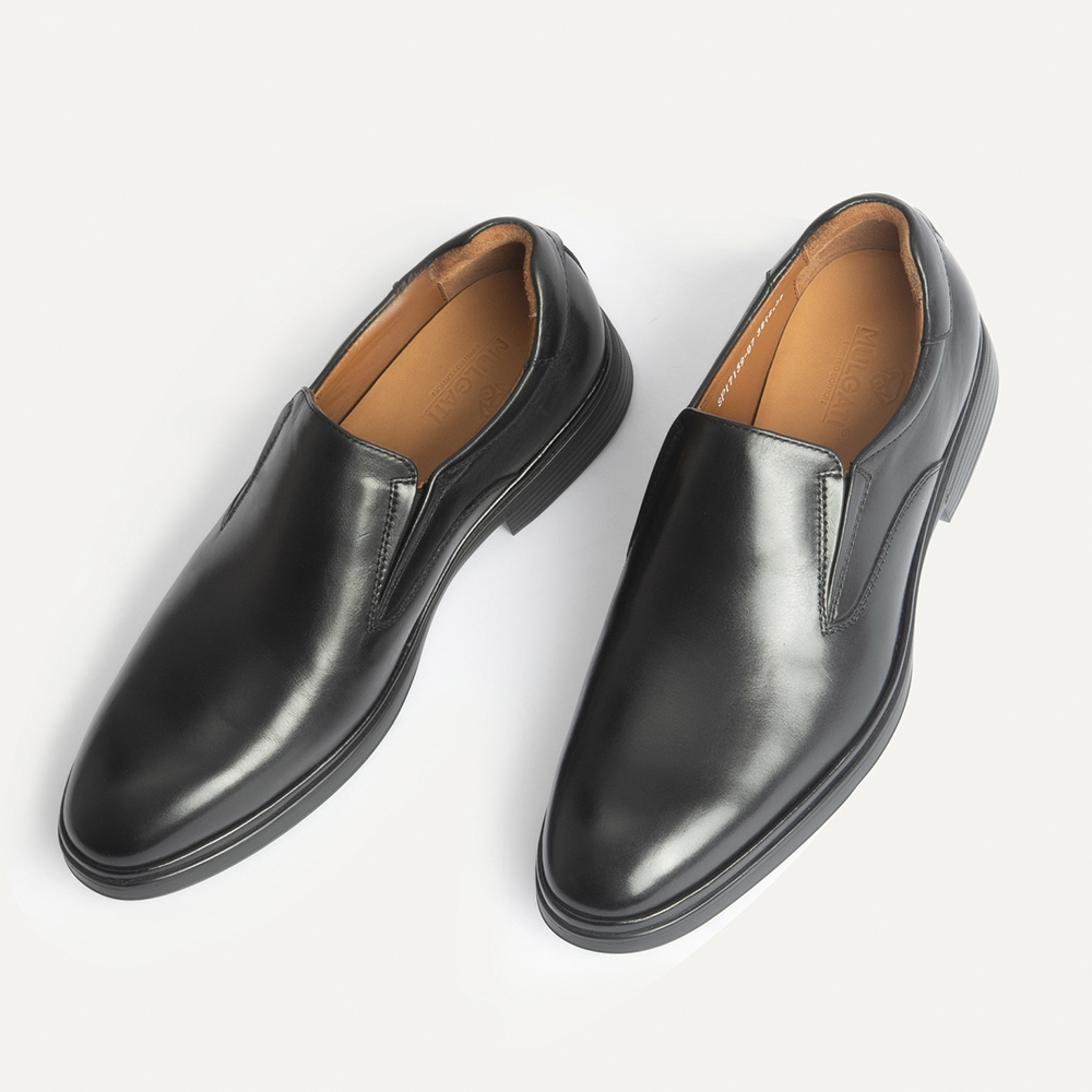 Giày tây nam MULGATI Basic Black không dây da trơn - SP17519-07