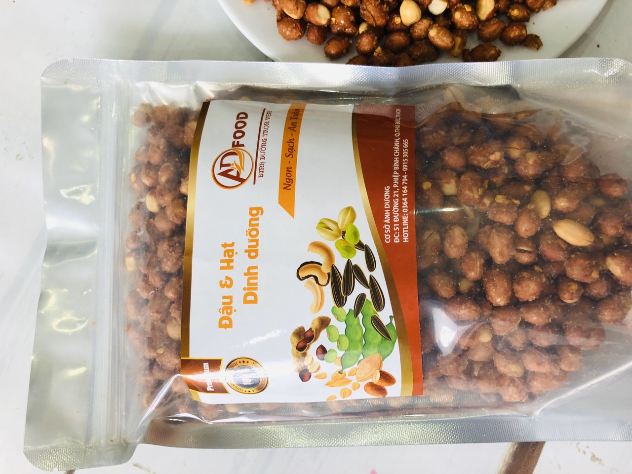 500g đậu phộng rang tỏi ớt