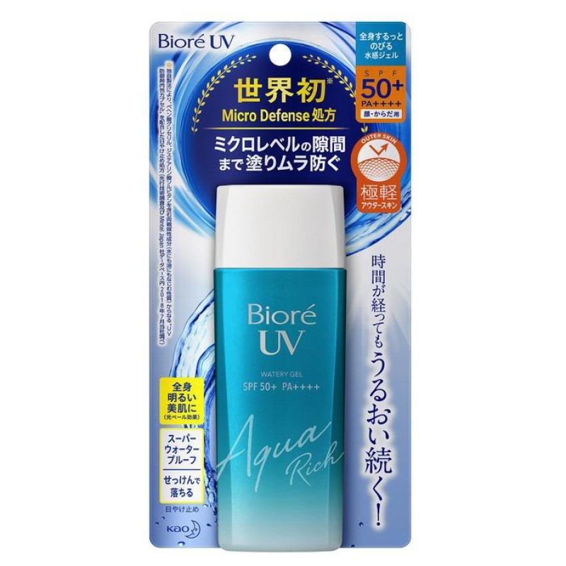 Kem chống nắng Biore UV Aqua Rich Watery Gel SPF50+/PA++++ 90ml (mẫu mới) nhập khẩu