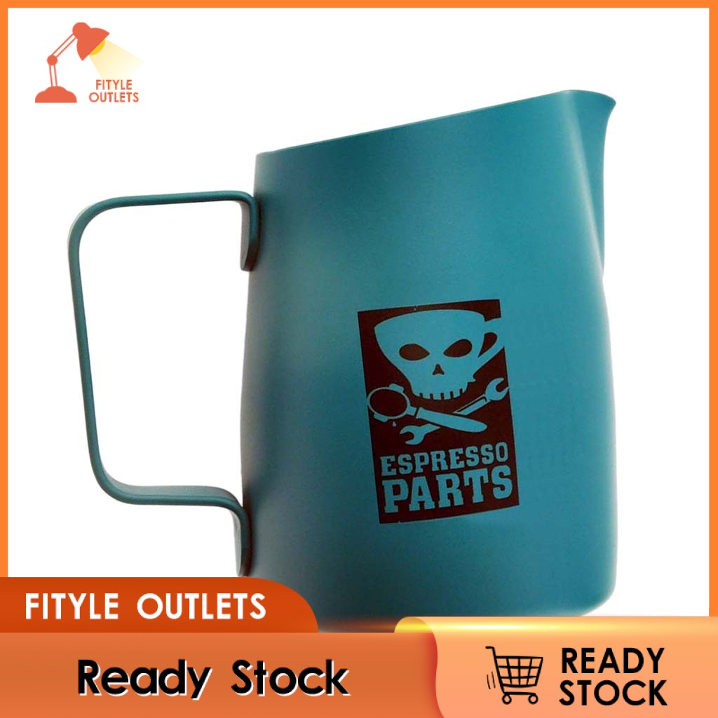 Fityle Stainless Steel Milk Frothing Jug Espresso Coffee Cup Pitcher Coffee Latte Milk Frothing Jug Metal Pot Kitchen