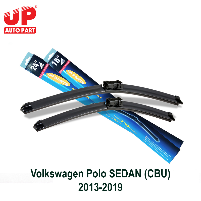 Bộ 2 cần gạt mưa ô tô Volkswagen Polo SEDAN (CBU) 2013-2019 xương mềm UP Genuine