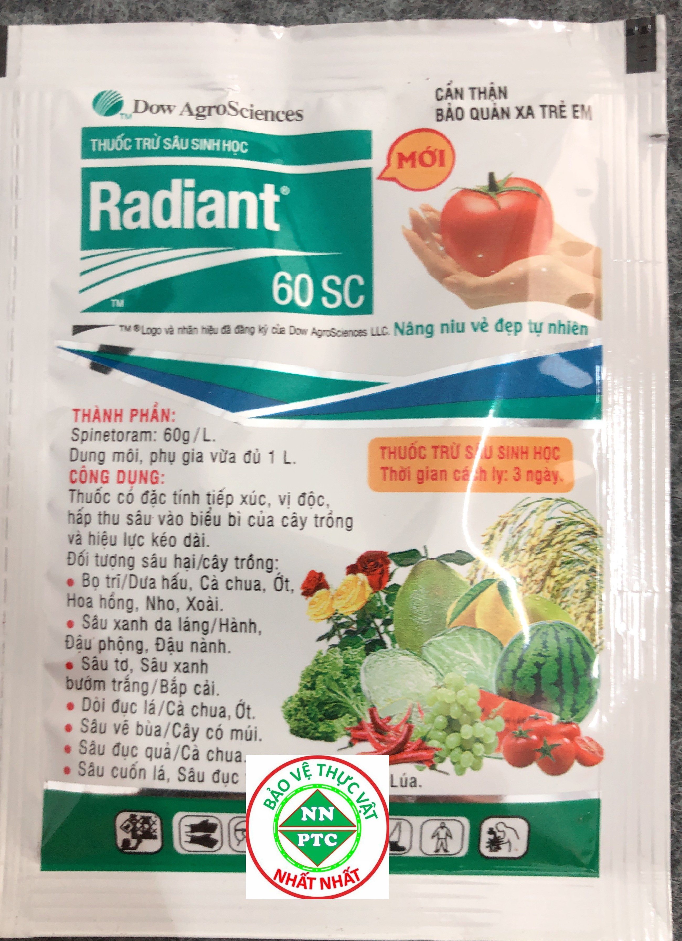 [ thuốc trừ sâu , sâu,thuốc trừ sâu sinh học , thuốc sâu ] Thuốc Trừ Sâu Radiant 60SC gói 15ml