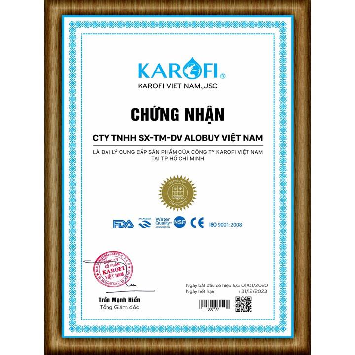 Bộ 3 lõi lọc RO KAROFI số 123