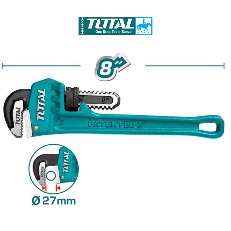 [HCM]Mỏ lết răng 12inch 300mm Pipe Wrench Total THT171206
