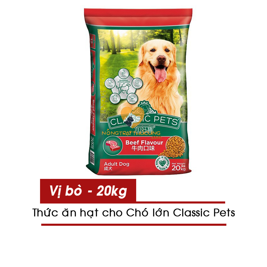 [Bao Xá 20KG] Hạt Chó Lớn Classic Pet 20kg (KHÔNG CHIA GÓI) Vị Bò - [Nông Trại Thú Cưng]