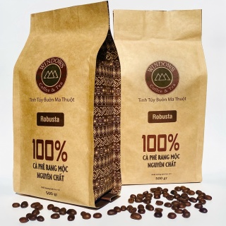 Cà phê pha phin nguyên chất rang xay mộc Buôn Mê Thuột (100% robusta) Windows Cafe (dạng bột) 500gr thumbnail