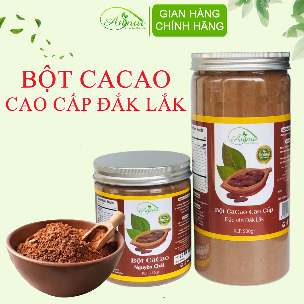 Bột Ca Cao nguyên chất ĐăkLăk ngon thơm đậm đà (BỘT CACAO LOẠI 1)