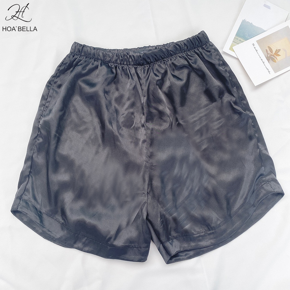 Quần Short Nữ HOABELLA Lụa Satin Cao Cấp, Mềm Mịn, Thoáng Mát