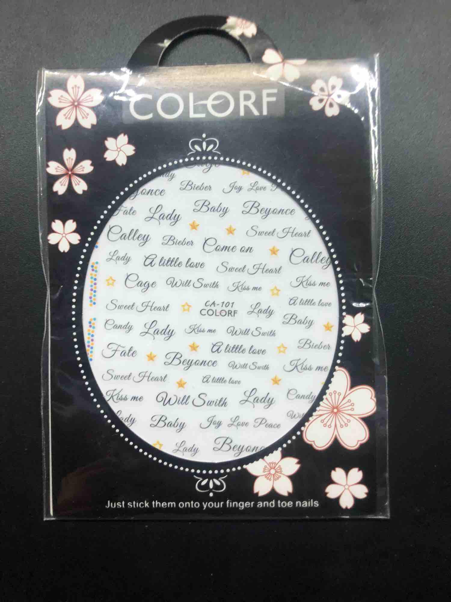 Sticker dán móng mẫu chữ