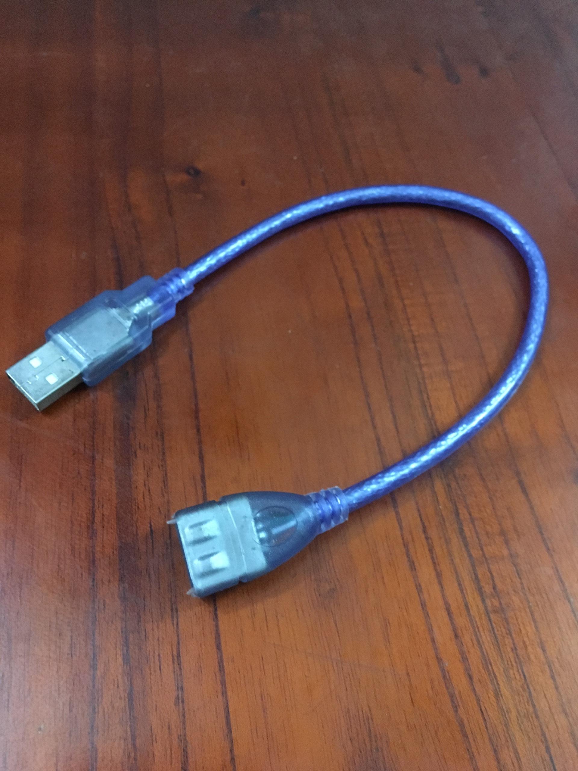 [HCM]Cáp nối USB sợi ngắn dài 25cm màu xanh