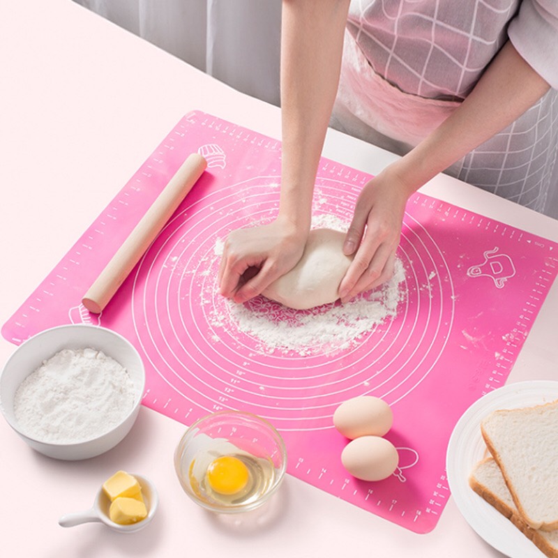 Thớt Silicon Dẻo Có Chia Vạch Làm Bánh