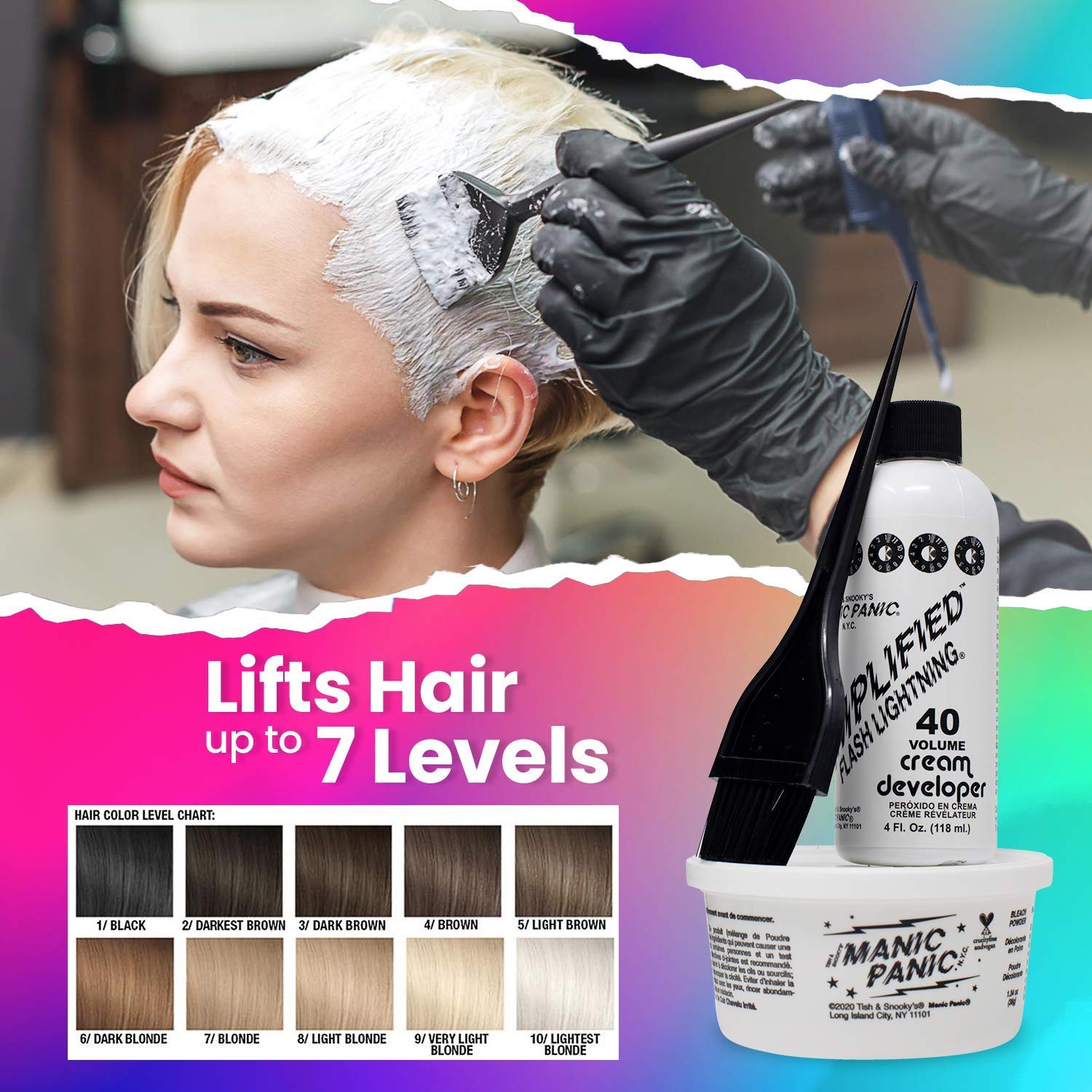 Bộ tẩy tóc Manic Panic Flash Lightning Bleach Kit
