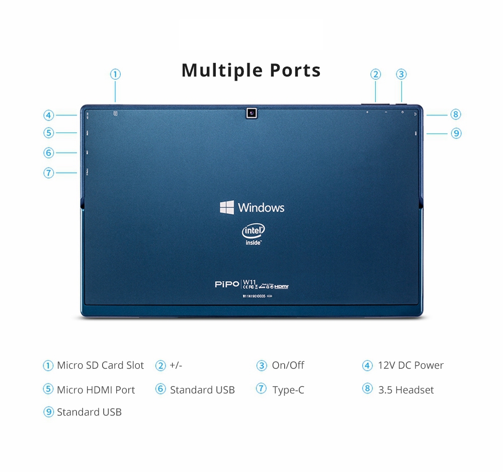 Tablet Pipo W11 N4100/8G/128G màn 11.6 inch