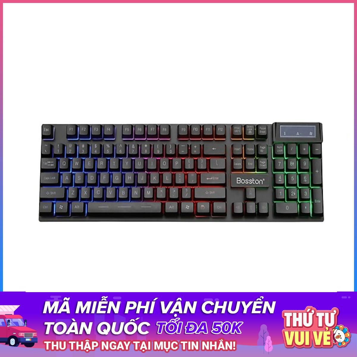 [HCM]Bàn Phím Giả Cơ Bosston 803 LED 7 Màu