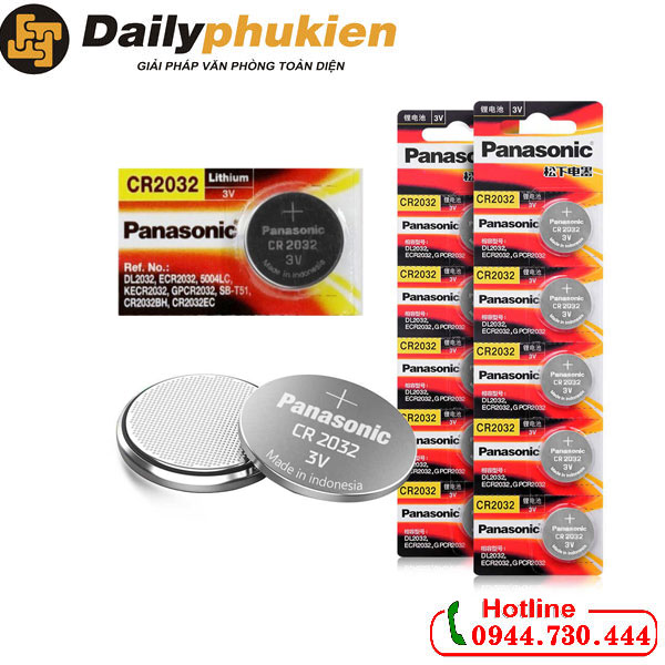 Pin CR2032 Panasonic 3V Lithium vỉ 1 viên