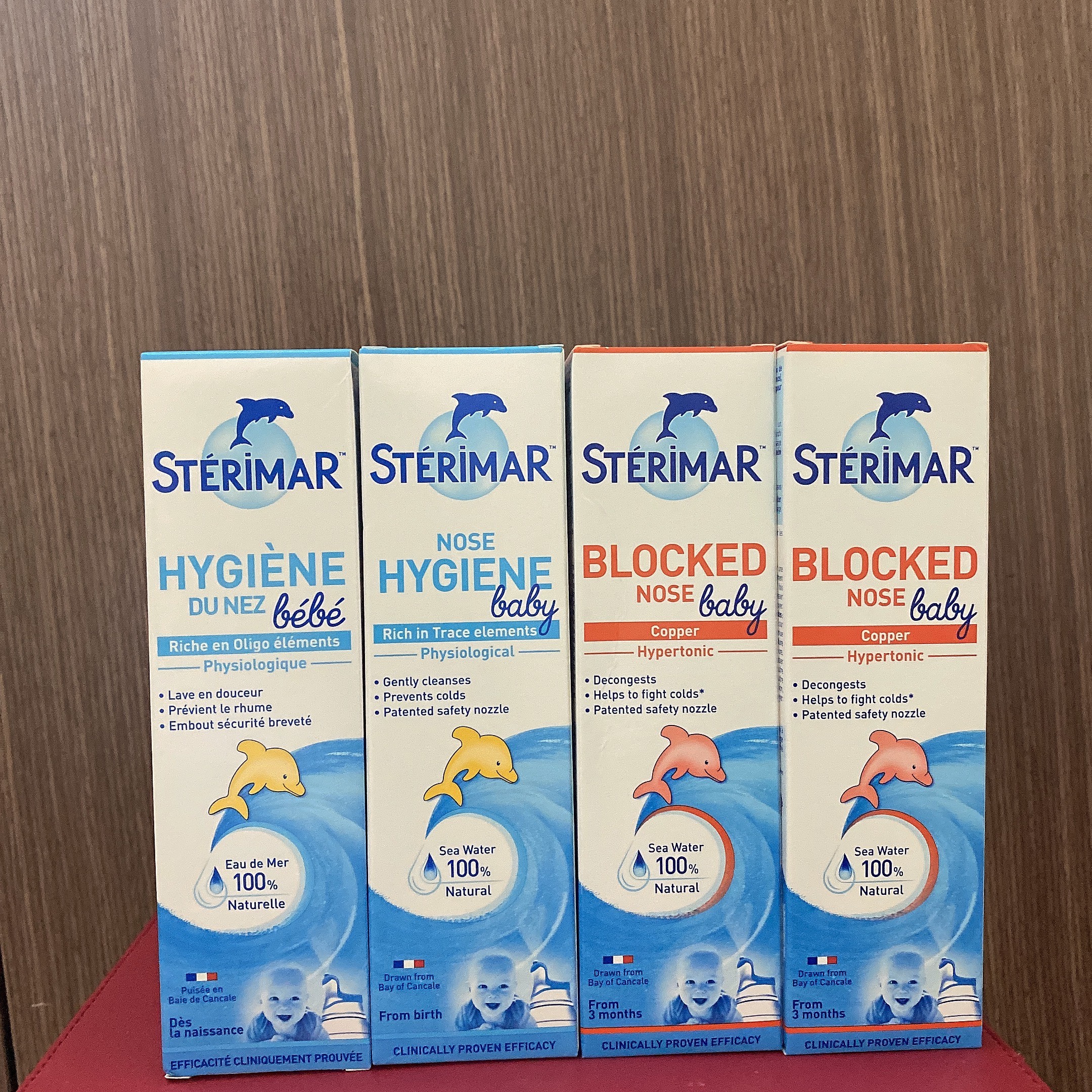 Xịt muối mũi cá heo vàng và cam Sterimar Pháp 100ml
