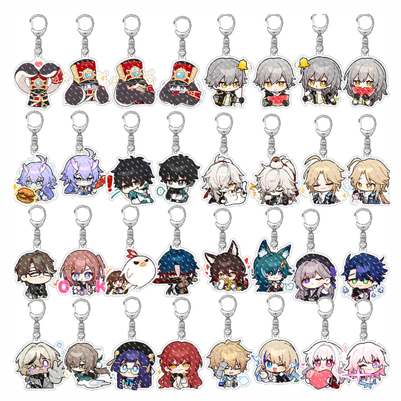 [91 mẫu] Móc khóa mica game Honkai: Star Rail - Chat Sticker ver [T69 Shop]