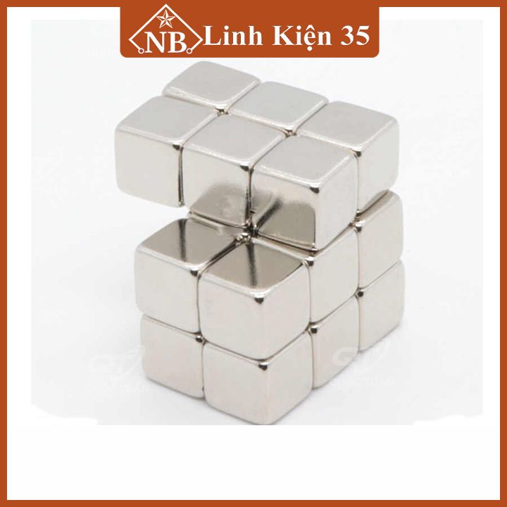 Một viên nam châm đất hiếm vuông (4x4x4mm/10x10x10mm)