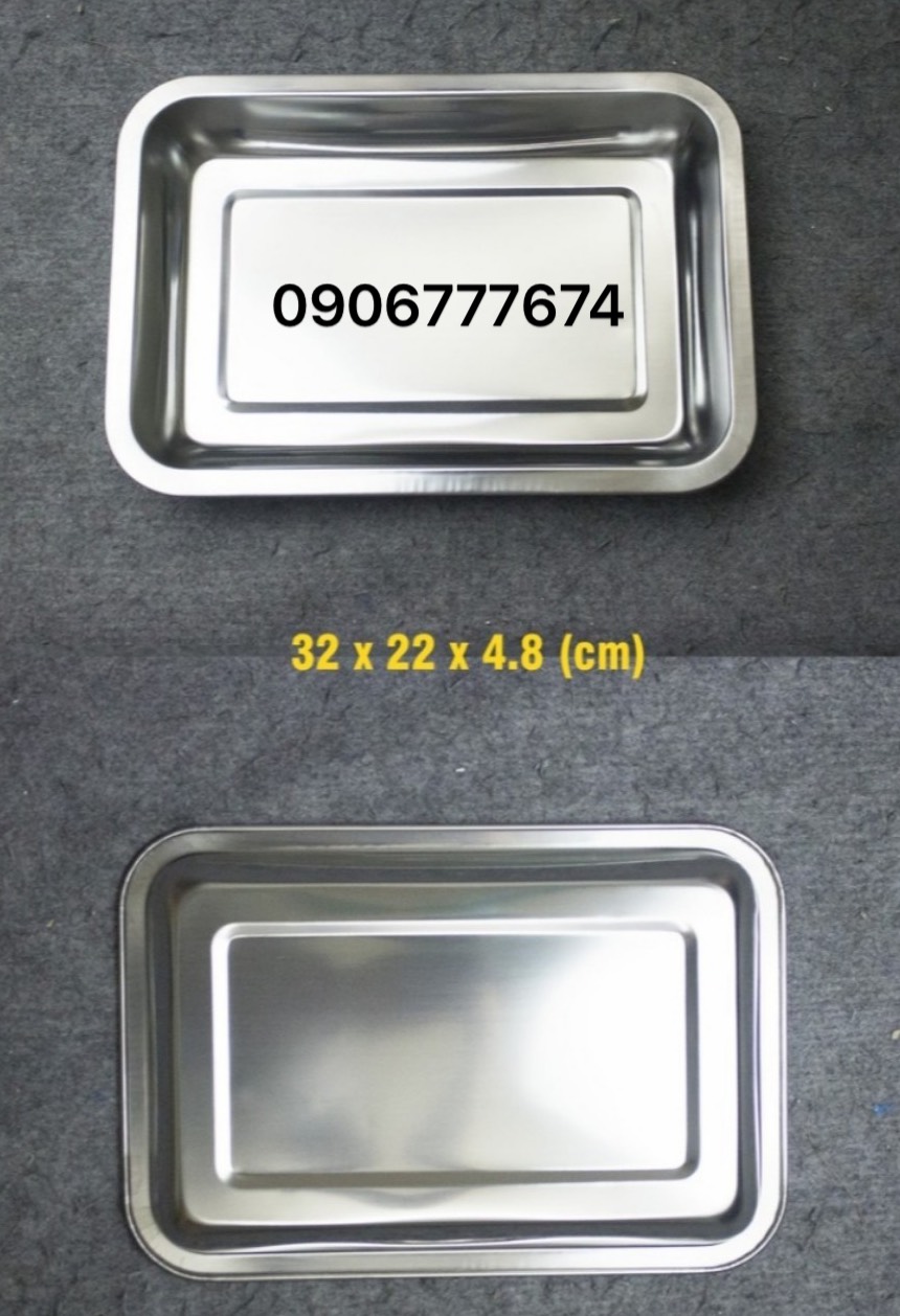 Khay Sâu Inox Dùng Bưng Bê / Đựng Thức Ăn