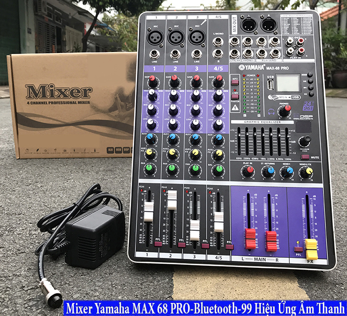 Mixer - Bàn Trộn Yamaha 2020, Mixer Yamaha Cho Âm Thanh Chuyên Nghiệp, Mixer Max-68 Pro - 99 Hiệu Ứng Vang, Echo, Reverb Karaoke-Liveatream Cực Hay Và Mượt Mà, Dễ Sử Dụng, Chống Hú Cực Tốt, Âm Thanh Trung Thực, Giọng Hát Trong Trẻo.