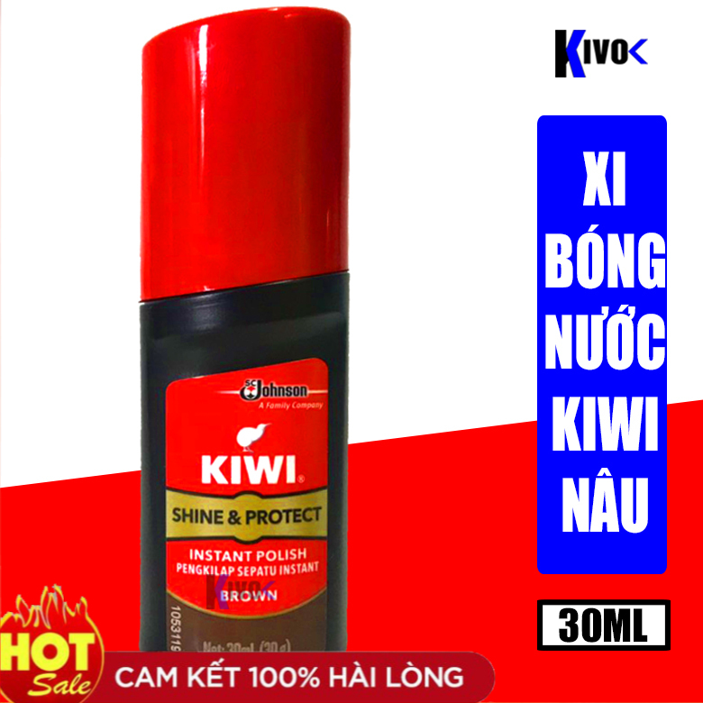 [MẪU MỚI] Xi Đánh Giày Màu Nâu Dạng Nước KIWI 30ml