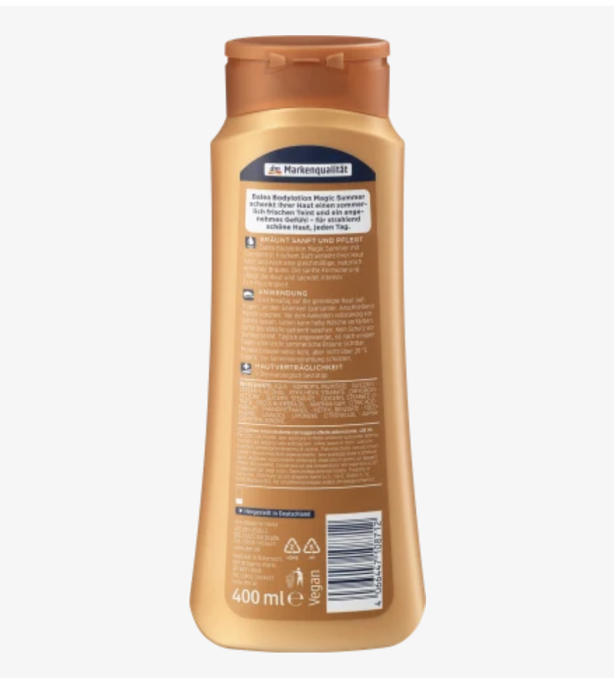 [HÀNG NỘI ĐỊA ĐỨC] - SỮA DƯỠNG THỂ GIỮ MÀU DA NÂU MAGIC SUMMER BALEA – 400ML