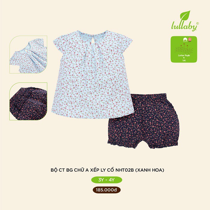 Lullaby - Bộ Cộc Tay Bé Gái NHT0102B