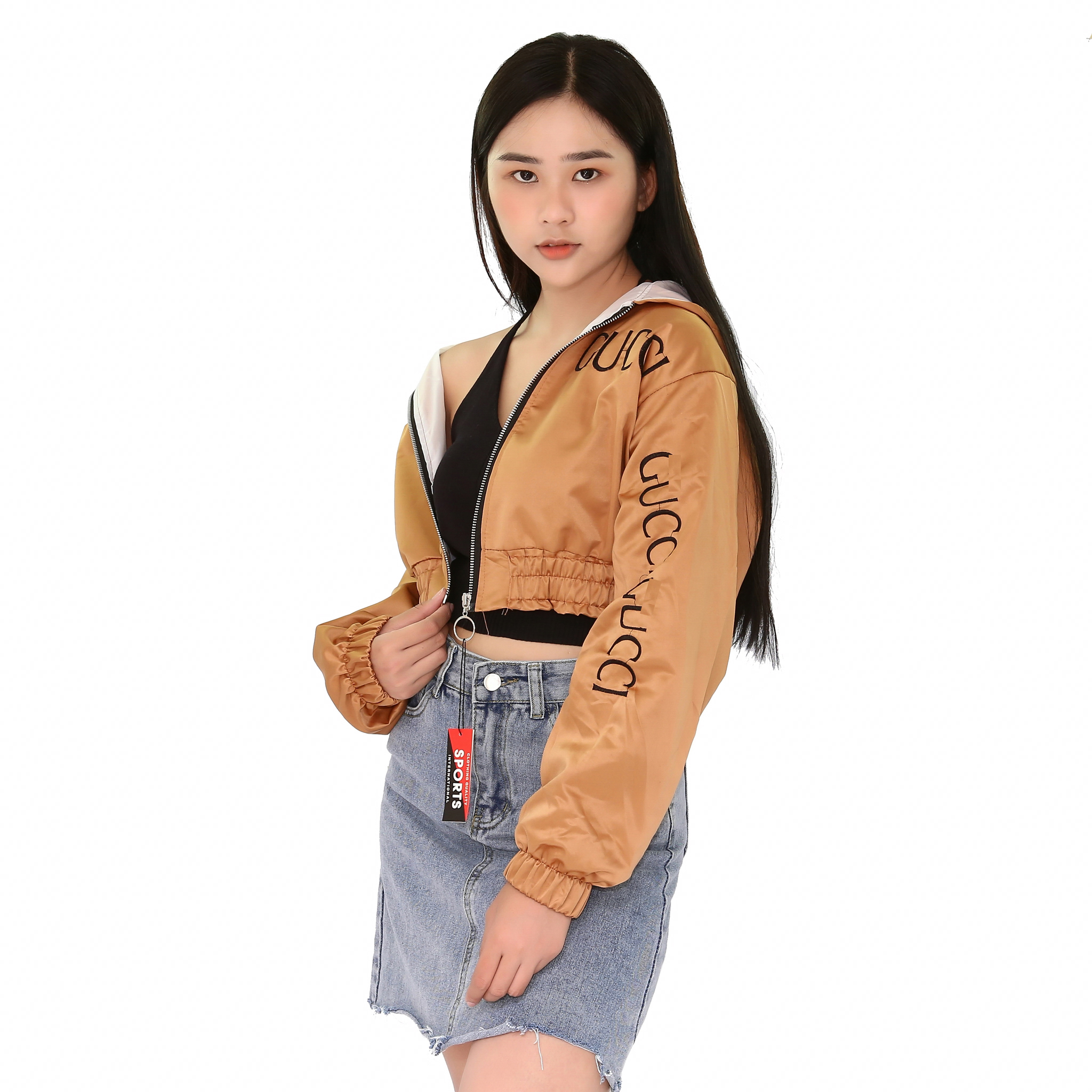 [HCM]Áo Khoác Phi Lụa Form Lửng Sang Chảnh Cá Tính Guuuuci