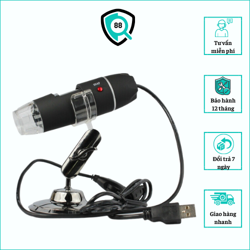 Kính hiển vi điện tử có cổng cắm usb độ phóng đại 500x thiết kế đơn giản nhưng công năng vô cùng