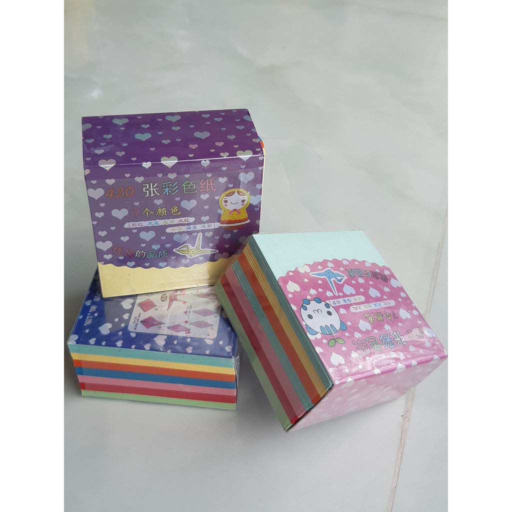 [HCM]Combo 5 xấp (2000 tờ) xếp con hạc giấy.Giấy thơm