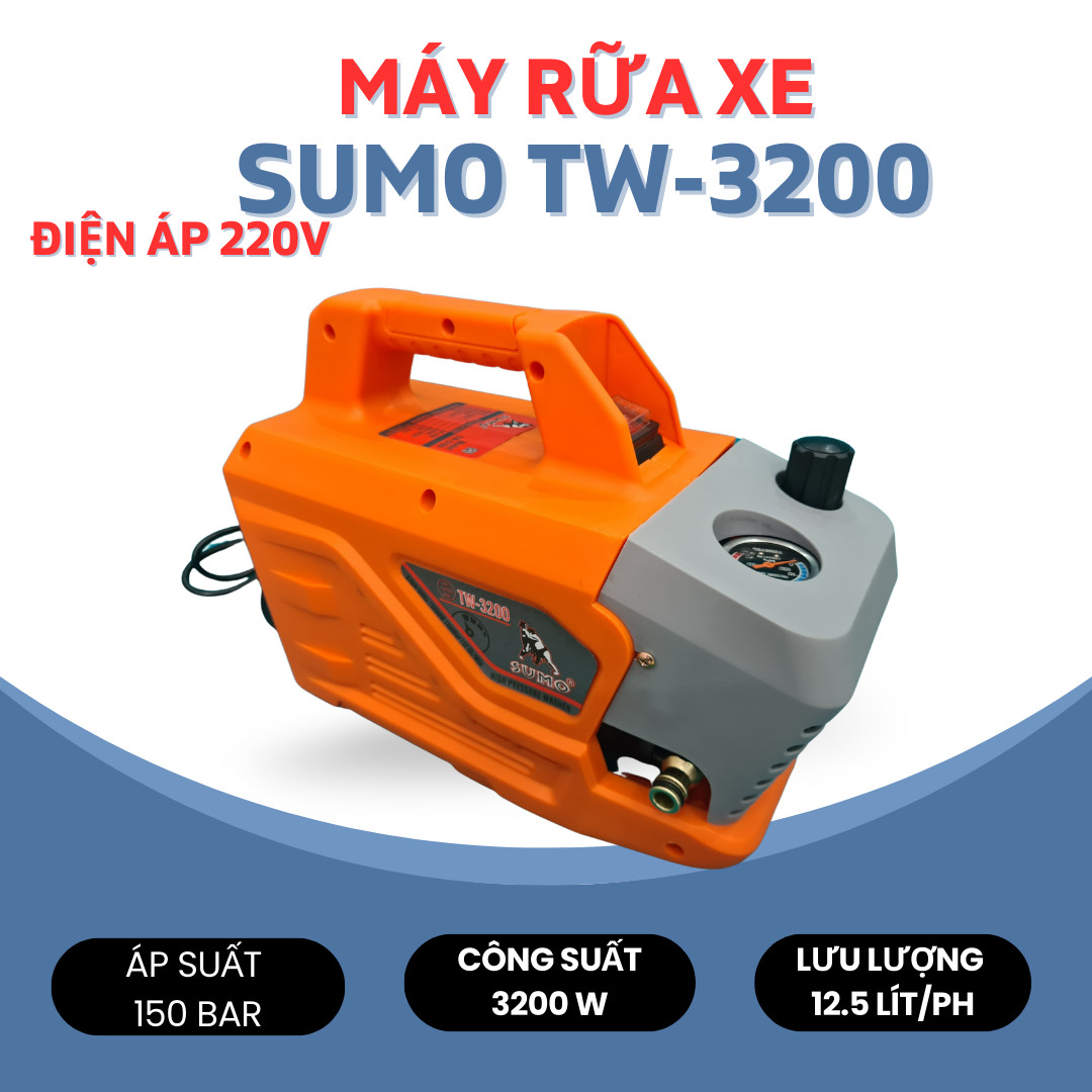 MÁY XỊT RỮA CAO ÁP SUMO TW-3200 3200W CHỈNH ÁP