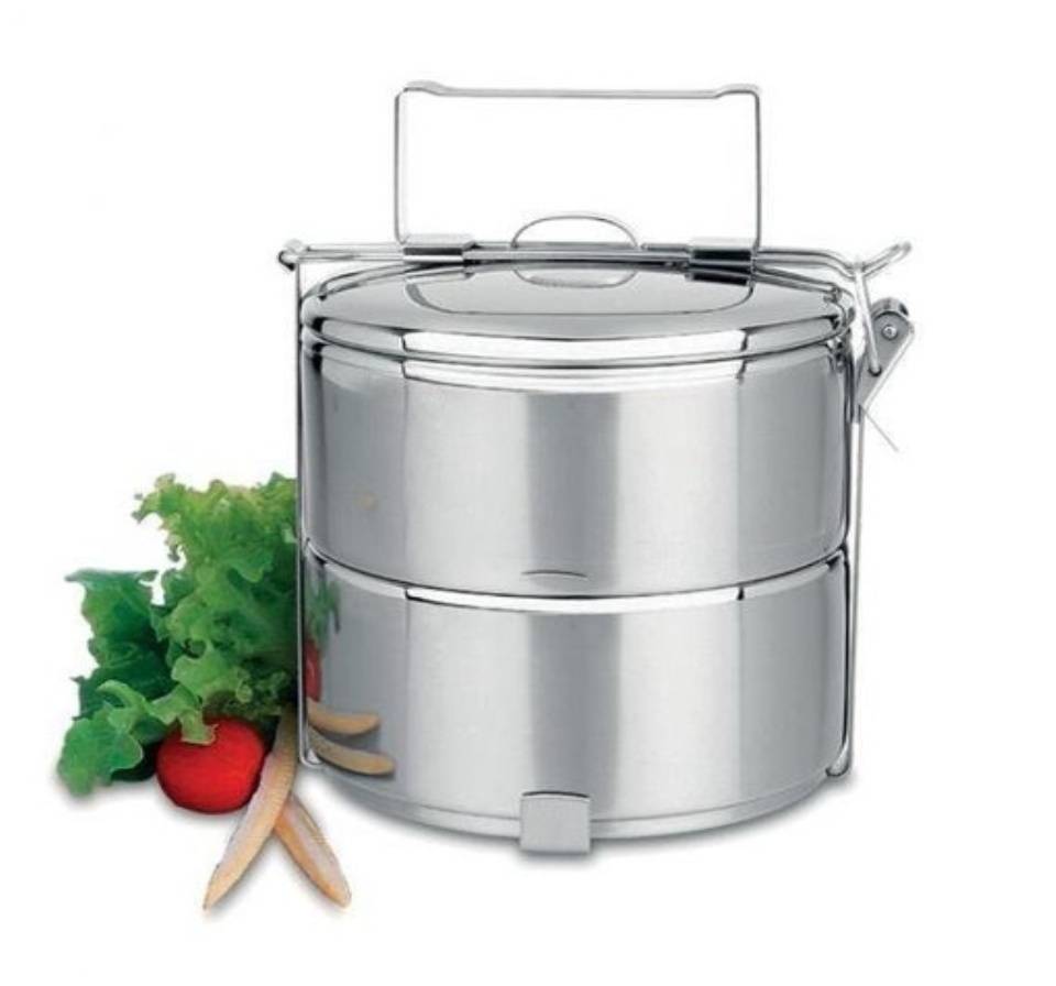 Cà mèn 2 ngăn inox an toàn, không gỉ cao cấp. cà mèn đựng cơm có quai xách bằng inox - bách hóa nahuy
