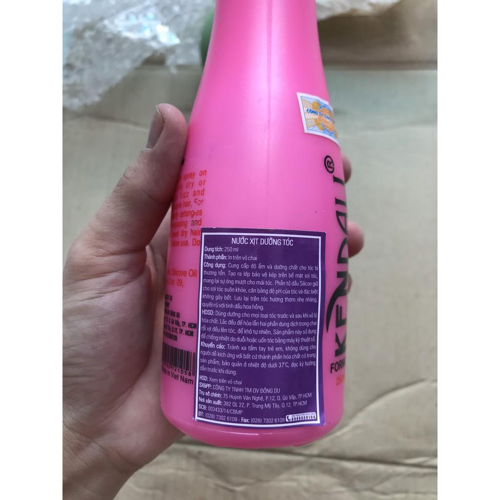 Combo 2 chai Nước xịt dưỡng tóc Kendali Hồng 250ml