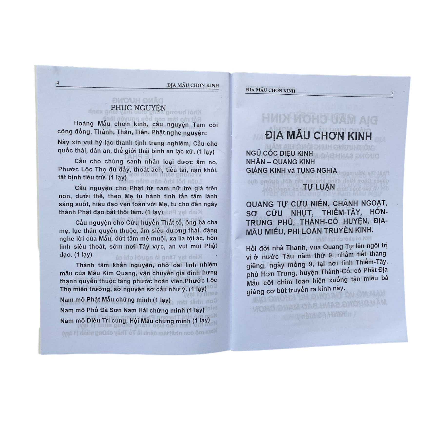 ĐỊA MẪU CHƠN KINH - KINH TỤNG