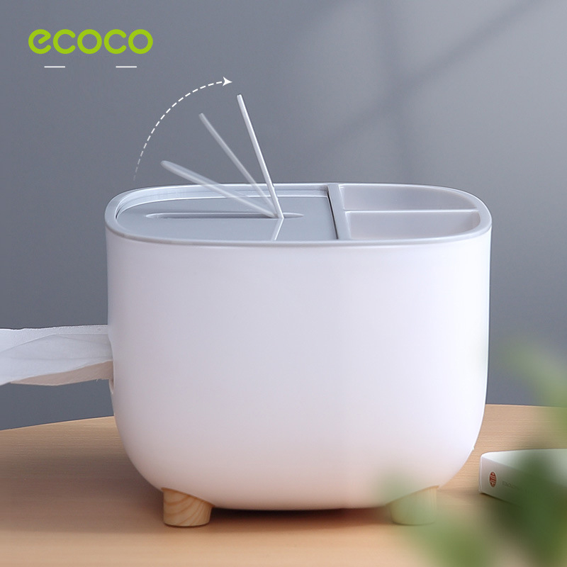 [Hàng cao cấp] Hộp kệ đựng khăn giấy để bàn đa năng - Ecoco E2009
