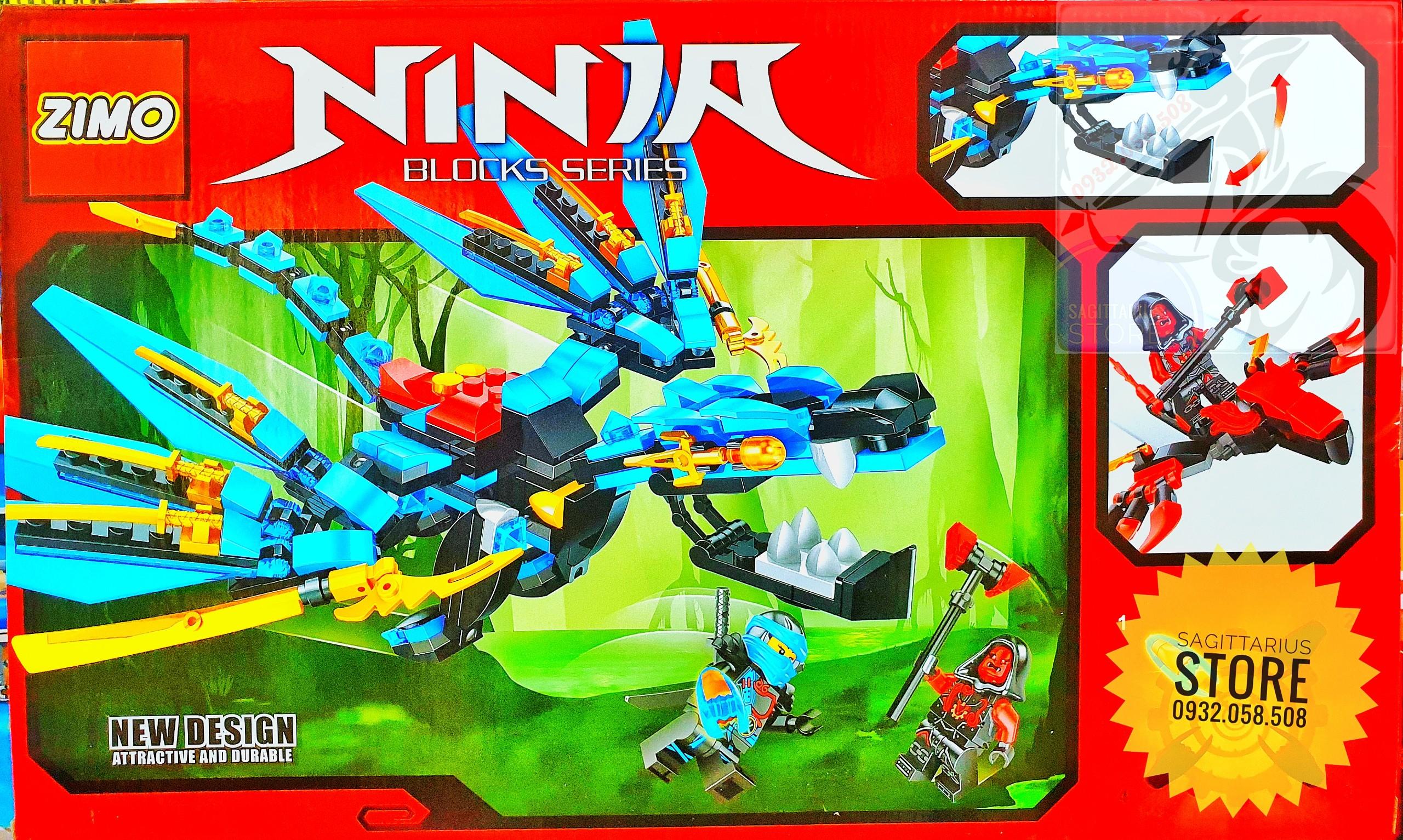 [HCM]Bộ Lego Zimo Lắp Ráp Robot Ninja Rồng ( Xanh Dương ) _ 276 Mảnh